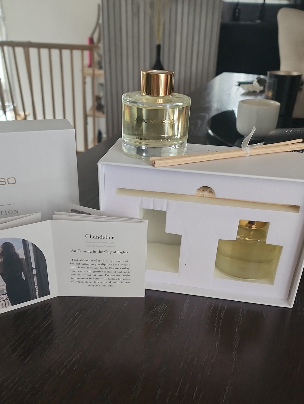 NIB Paris Collection Reed Diffuser Set Of 2 In Chandelier - Picture 5 of 7